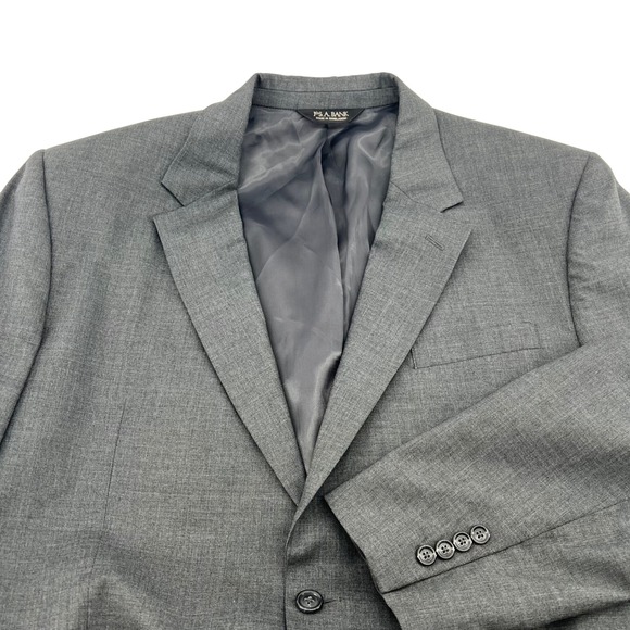 Jos. A. Bank Other - Jos. A. Bank 100% Wool Men's Gray Two Button Blazer Jacket 46 L Business Career